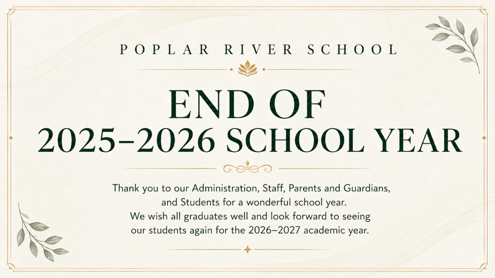 End of 2025–2026 School Year — Thank You